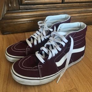 Burgundy High-Top Vans